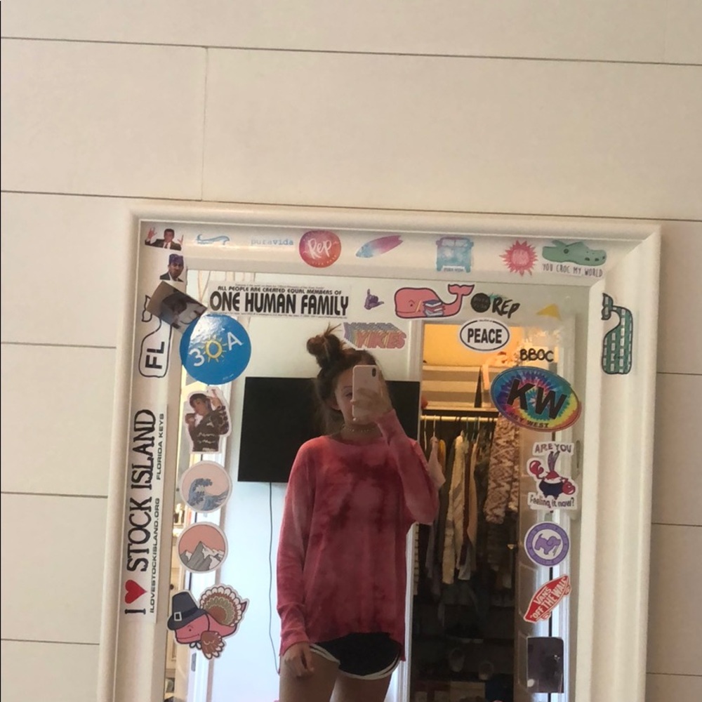 pink tie dye sweater